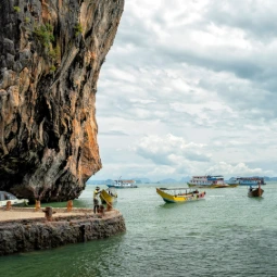 Tourists On The James Bond Island Famous Rock